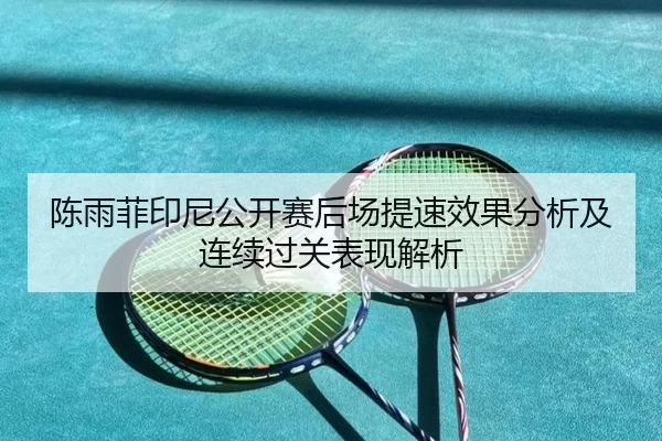 陈雨菲印尼公开赛后场提速效果分析及连续过关表现解析